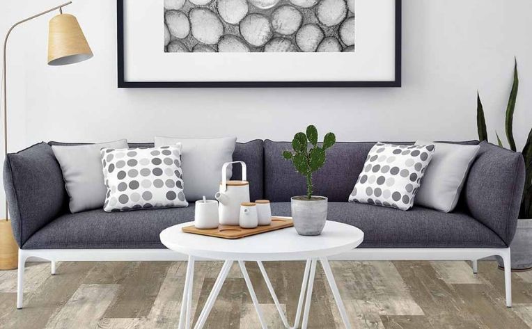 إعداد غرفة المعيشة الفاخرة الفينيل الأرضيات